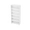 Bibliothèque étagères, 5 HC, panneau de particules, l. 1000 x P 400 x H 2004 mm, blanc