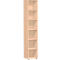 Bibliothèque étagères, 6 HC, 5 étagères, l. 400 x P 400 x H 2160 mm, décor hêtre
