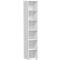 Bibliothèque étagères, 6 HC, 5 étagères, l. 400 x P 400 x H 2160 mm, gris clair