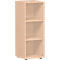 Bibliothèque étagères ALICANTE, 3 HC, 2 étagères, l. 400 x P 400 x H 1104 mm, décor hêtre