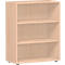 Bibliothèque étagères ALICANTE, 3 HC, 2 étagères, l. 800 x P 400 x H 1104 mm, décor hêtre