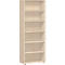 Bibliothèque étagères ALICANTE, 6 HC, 5 étagères, l. 800 x P 400 x H 2160 mm, décor érable