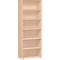Bibliothèque étagères ALICANTE, 6 HC, 5 étagères, l. 800 x P 400 x H 2160 mm, décor hêtre