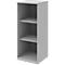 Bibliothèque étagères BARI, 3 HC, 2 étagères, l. 427 x P 430 x H 1117 mm, gris clair