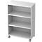 Bibliothèque étagères mobile TOPAS LINE, 3 HC, l. 800 x P 400 x H 1172 mm, blanc
