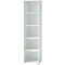 Bibliothèque étagères MONTERIA, 5 HC, l. 500 x P 370 x H 1960 mm, blanc