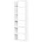 Bibliothèque étagères murale Pombal, 6 HC, l. 740 x P 340 x H 2240 mm, extensible, blanc