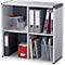 Bibliothèque étagères, polystyrène, 4 compartiments, l. 790 x P 330 x H 778 mm, anthracite