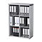 Bibliothèque étagères, polystyrène, 6 compartiments, l. 790 x P 330 x H 1148 mm, anthracite