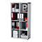 Bibliothèque étagères, polystyrène, 8 compartiments, l. 790 x P 330 x H 1548 mm, anthracite