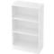 Bibliothèque étagères TARVIS, 3 HC, l. 800 x P 400 x H 1270 mm, blanc/blanc