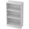 Bibliothèque étagères TARVIS, 3 HC, l. 800 x P 400 x H 1270 mm, gris clair