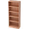 Bibliothèque étagères TARVIS, 5 HC, l. 800 x P 400 x H 2004 mm, décor noyer
