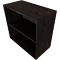 Bibliothèque QUANDOS BOX, 2 HC, l. 800 x P 420 x H 748 mm, chêne fossile