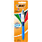BIC 4 Colours Grip Vierfarb-Kugelschreiber mit mittlerer Spitze und weichem Griff, 1 Stück