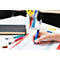 BIC 4 Colours Grip Vierfarb-Kugelschreiber mit mittlerer Spitze und weichem Griff, 1 Stück