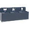 Bica Wertstoffsammler 811, 3 x 20 Liter, Wandmontage, pulverbeschichteter Stahl, B 1140 x T 290 x H 450 mm, anthrazit