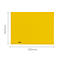 Papier rectangulaire jaune, dimensions : 243 mm x 320 mm. Un petit logo est sur le papier.