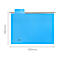 Light blue hanging file, with silver bracket and dimensions, 250mm x 320mm.
