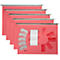 Hanging folders, red index cards, labels and accessories. The image shows a set of index cards with hanging rails.