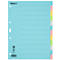 Light blue filing sheet with holes, lined pages, and colored tabs. The brand name "Biella" is visible at the top left.