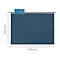 Classeur suspendu bleu, 250mm x 320mm, avec lettrage.