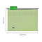 Classeur suspendu vert clair avec onglet vert. Dimensions 250 x 320 mm. L'inscription 'Biella' est en bas.