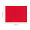 Rotes Papier im Format 320mm x 243mm. Auf der Vorderseite sind die Masse angegeben.