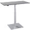 Bijzettafel Set Up, elektrisch in hoogte verstelbaar, monopillar, B 1000 x D 600 x H 635-1285 mm, grafiet/blank aluminium
