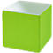 Bijzettafel Wall In, B 410 x D 410 mm, ESG-melkglas bovenblad, met vloerglijders, groen