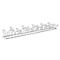 Metal bicycle rack, silver. Multiple stands for bicycles, freestanding.