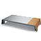 Bildschirmerhöhung sigel® smartstyle, bis 5 kg, mit Qi-Ladefunktion + 2 x USB 2.0, Kunststoff/Acryl, Metallic-Holz-Optik