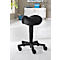 Bimos Sattelhocker, Sattelsitz, 3D-Sitzdynamik, Sitzhöhe 540-800 mm, Universalrollen Ø 65 mm, schwarz