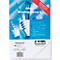 Package of Glass Binding Covers, blue and white design. Contains product information and logos.
