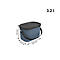 Bioabfalleimer ALBULA, 3,2 Liter Fassungsvermögen, Bügelgriff, recycleter Kunststoff, B 172 x T 222 x H 147 mm, blau