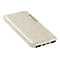 Beigefarbene Powerbank mit gesprenkelter Oberfläche und 10000mAh Aufdruck.