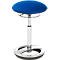 Bipedestador Sitness HIGH BOB, para sentarse de forma ergonómica, regulable en altura, efecto de balanceo, H 490-700 mm, azul, marco cromado