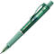 Biros Faber-Castell Poly Ball View, couleur d'écriture bleue, largeur de trait 0,6 mm, résistant aux documents, recharge remplaçable, grip caoutchouc, vert
