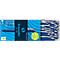 Biros Schneider K15, ancho de trazo medio 1,0 mm, color de escritura azul, cuerpo azul, indeleble, recargable, 50 unidades