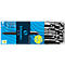 Biros Schneider K15, ancho de trazo medio 1,0 mm, color de escritura negro, cuerpo negro, indeleble, recargable, 50 unidades