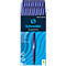 Biros Schneider Suprimo, couleur d'écriture bleue, largeur de trait M, pointe en acier inoxydable, grip caoutchouté, 20 pièces, bleu