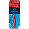 Biros Schneider Suprimo, couleur d'écriture rouge, largeur de trait M, pointe en acier inoxydable, grip caoutchouté, 20 pièces, rouge