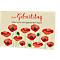 Birthday card with red poppies and the inscription: Happy birthday, best wishes from the entire team.