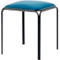 Bistro kruk, 4 stuks, fluwelen zitting, blauw