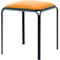 Bistro kruk, 4 stuks, fluwelen zitting, saffraan