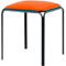 Bistro kruk, 4 stuks, zitting kunstleer, roest