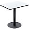 Bistrotisch Paperflow Mezzo, melaminharzbeschichtete MDF-Platte, Stahlgestell, B 600 x T 800 x H 750 mm, weiß/mattschwarz