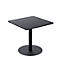 Bistrotisch Paperflow® Mezzo, melaminharzbeschichtete MDF-Platte, Stahlgestell, B 800 x T 800 x H 750 mm, schwarz/mattschwarz