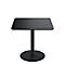 Bistrotisch Paperflow® Mezzo, melaminharzbeschichtete MDF-Platte, Stahlgestell, B 800 x T 800 x H 750 mm, schwarz/mattschwarz