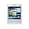 WeiÃŸes BlackBerry Smartphone mit physischer Tastatur, Display mit Apps und Uhrzeit.